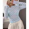 image:imageBTFBM Polka Dot Top Long Sleeve Shirts for WomenPolka Dot Sky Blue Black