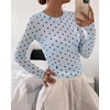 image:imageBTFBM Polka Dot Top Long Sleeve Shirts for WomenPolka Dot Sky Blue Black