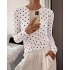 image:imageBTFBM Polka Dot Top Long Sleeve Shirts for WomenPolka Dot White Black