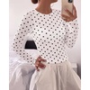 image:imageBTFBM Polka Dot Top Long Sleeve Shirts for WomenPolka Dot White Black