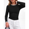image:imageBTFBM Ribbed Long Sleeve Shirts for Women Fitted UnderscrubBlack