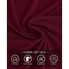 image:imageBTFBM Ribbed Long Sleeve Shirts for Women Fitted UnderscrubBurgundy