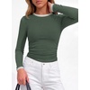 image:imageBTFBM Ribbed Long Sleeve Shirts for Women Fitted UnderscrubSage Green