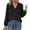 image:imageBTFBM Satin Blouses for Women Dressy Casual Button Down ShirtsBlack