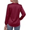 image:imageBTFBM Satin Blouses for Women Dressy Casual Button Down ShirtsBurgundy