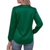 image:imageBTFBM Satin Blouses for Women Dressy Casual Button Down ShirtsGreen