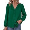 image:imageBTFBM Satin Blouses for Women Dressy Casual Button Down ShirtsGreen