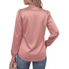 image:imageBTFBM Satin Blouses for Women Dressy Casual Button Down ShirtsPink