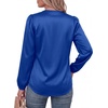 image:imageBTFBM Satin Blouses for Women Dressy Casual Button Down ShirtsRoyal Blue