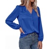 image:imageBTFBM Satin Blouses for Women Dressy Casual Button Down ShirtsRoyal Blue