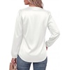image:imageBTFBM Satin Blouses for Women Dressy Casual Button Down ShirtsWhite