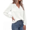 image:imageBTFBM Satin Blouses for Women Dressy Casual Button Down ShirtsWhite
