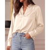 image:imageBTFBM Satin Blouses for Women Dressy CasualBeige