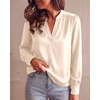 image:imageBTFBM Satin Blouses for Women Dressy CasualBeige