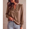 image:imageBTFBM Satin Blouses for Women Dressy CasualBrown
