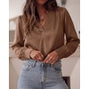 image:imageBTFBM Satin Blouses for Women Dressy CasualBrown