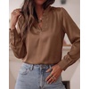 image:imageBTFBM Satin Blouses for Women Dressy CasualBrown