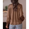 image:imageBTFBM Satin Blouses for Women Dressy CasualBrown