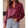 image:imageBTFBM Satin Blouses for Women Dressy CasualBurgundy