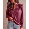 image:imageBTFBM Satin Blouses for Women Dressy CasualBurgundy