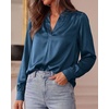 image:imageBTFBM Satin Blouses for Women Dressy CasualDark Blue