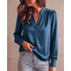 image:imageBTFBM Satin Blouses for Women Dressy CasualDark Blue