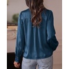 image:imageBTFBM Satin Blouses for Women Dressy CasualDark Blue