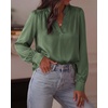 image:imageBTFBM Satin Blouses for Women Dressy CasualDark Green