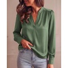 image:imageBTFBM Satin Blouses for Women Dressy CasualDark Green
