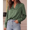image:imageBTFBM Satin Blouses for Women Dressy CasualDark Green