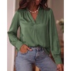 image:imageBTFBM Satin Blouses for Women Dressy CasualDark Green