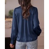 image:imageBTFBM Satin Blouses for Women Dressy CasualNavy