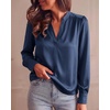 image:imageBTFBM Satin Blouses for Women Dressy CasualNavy