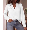 image:imageBTFBM Satin Blouses for Women Dressy CasualWhite