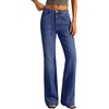 image:imageBTFBM Straight Leg Jeans for Women Stretchy Curve Appeal PantsDark Blue