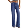 image:imageBTFBM Straight Leg Jeans for Women Stretchy Curve Appeal PantsDark Blue