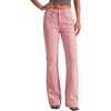image:imageBTFBM Straight Leg Jeans for Women Stretchy Curve Appeal PantsPink