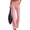 image:imageBTFBM Straight Leg Jeans for Women Stretchy Curve Appeal PantsPink