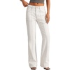 image:imageBTFBM Straight Leg Jeans for Women Stretchy Curve Appeal PantsWhite