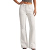 image:imageBTFBM Straight Leg Jeans for Women Stretchy Curve Appeal PantsWhite