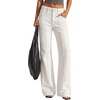 image:imageBTFBM Straight Leg Jeans for Women Stretchy Curve Appeal PantsWhite
