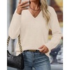 image:imageBTFBM V Neck Sweaters for Women Fall Clothes 2026Beige