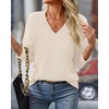 image:imageBTFBM V Neck Sweaters for Women Fall Clothes 2026Beige