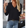 image:imageBTFBM V Neck Sweaters for Women Fall Clothes 2026Black