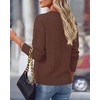 image:imageBTFBM V Neck Sweaters for Women Fall Clothes 2026Brown