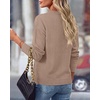 image:imageBTFBM V Neck Sweaters for Women Fall Clothes 2026Khaki
