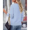 image:imageBTFBM V Neck Sweaters for Women Fall Clothes 2026Light Blue