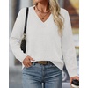 image:imageBTFBM V Neck Sweaters for Women Fall Clothes 2026White