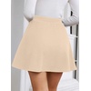 image:imageBTFBM Women Basic Versatile Mini Skirt with Shorts UnderneathApricot