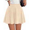image:imageBTFBM Women Basic Versatile Mini Skirt with Shorts UnderneathApricot